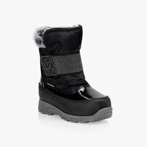 Cougar Black and Gray Kids Snow Boots